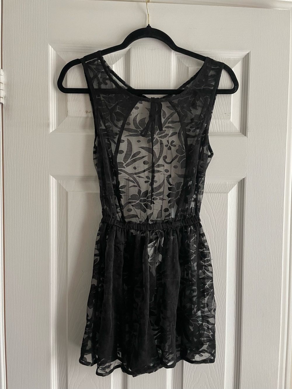 BNWT ASOS Black Sheer Lace Romper